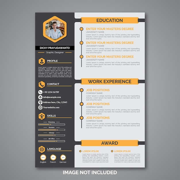 Professional curriculum vitae template