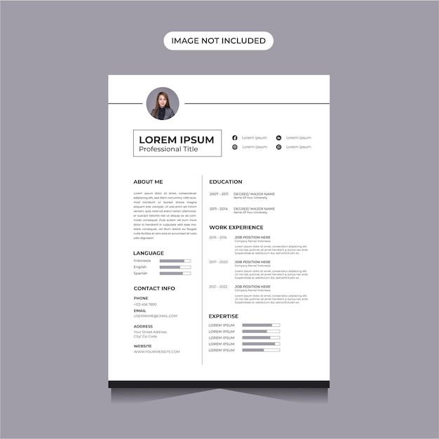 Professional curriculum vitae template