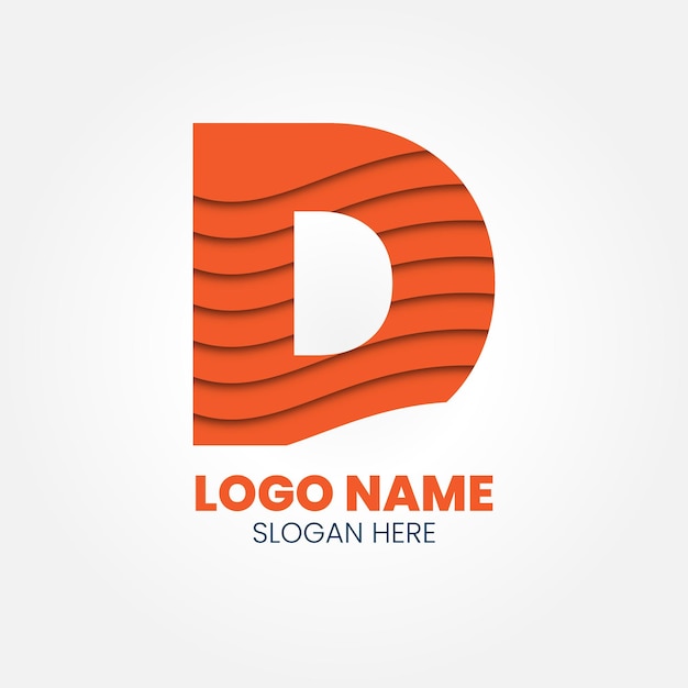 Professional D logotype template