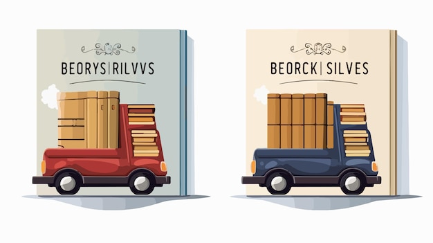 Vector professional delivery service books design vector illustration