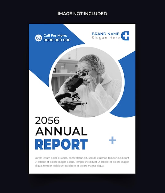 Professional design healthcare medicine annual report science template