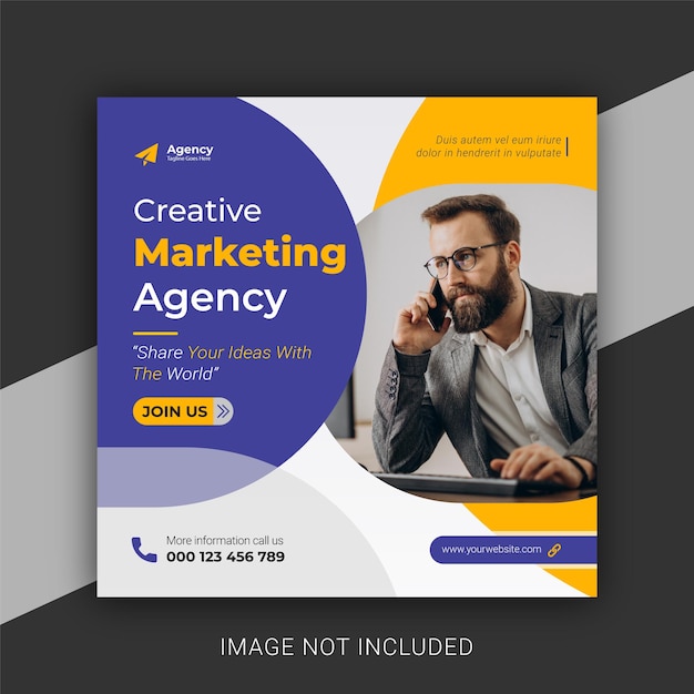 Professional digital marketing agency  post and banner template