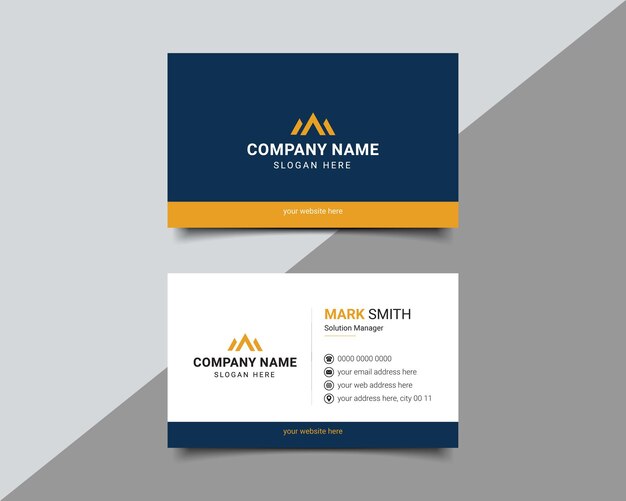 Vector professional elegant business card design template