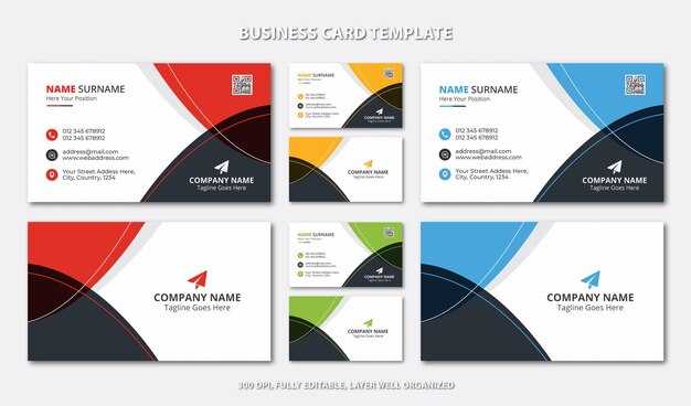 Professional Elegant Business Card Template Clean Design