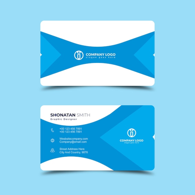 Professional elegant business card template Premium Vector