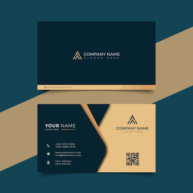 Professional Elegant gold foil Modern Business Card Template