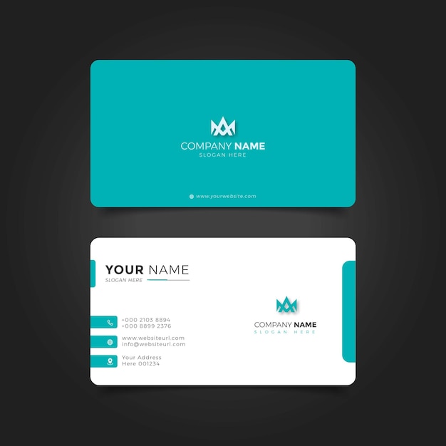 Professional Elegant green background Business Card Design