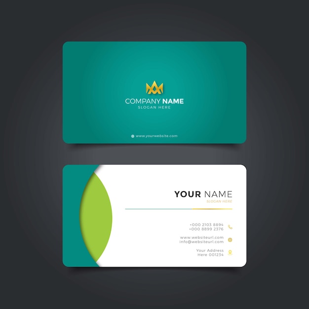 Professional Elegant green background Business Card Design