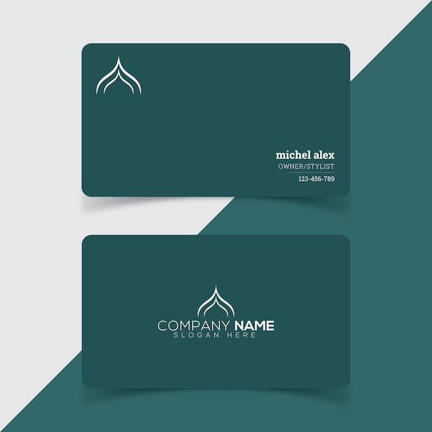 Professional elegant green modern creative business card