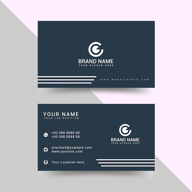 Professional elegant modern business card design template