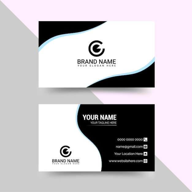 Professional elegant modern business card design template