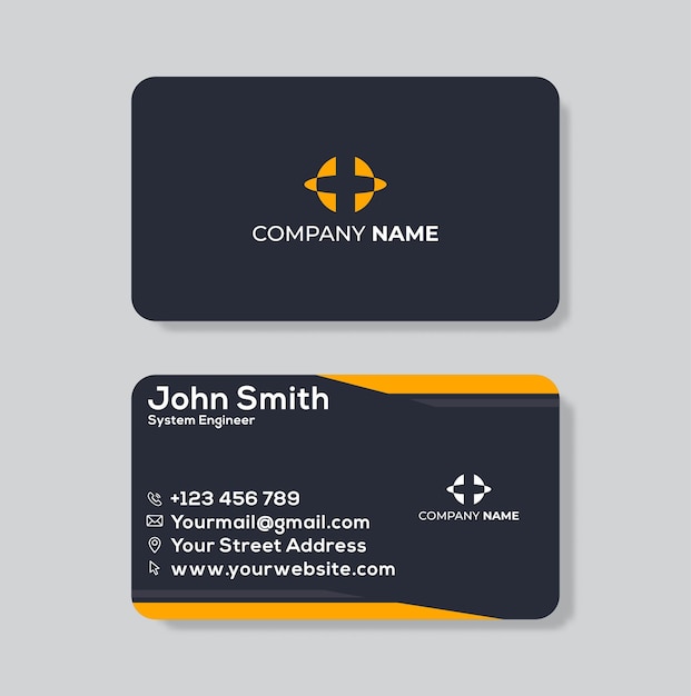 Professional elegant modern business card design template