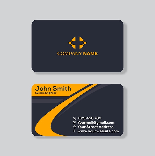 Professional elegant modern business card design template