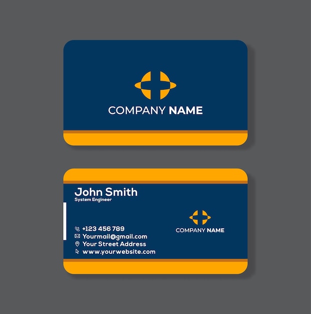 Professional elegant modern business card design template