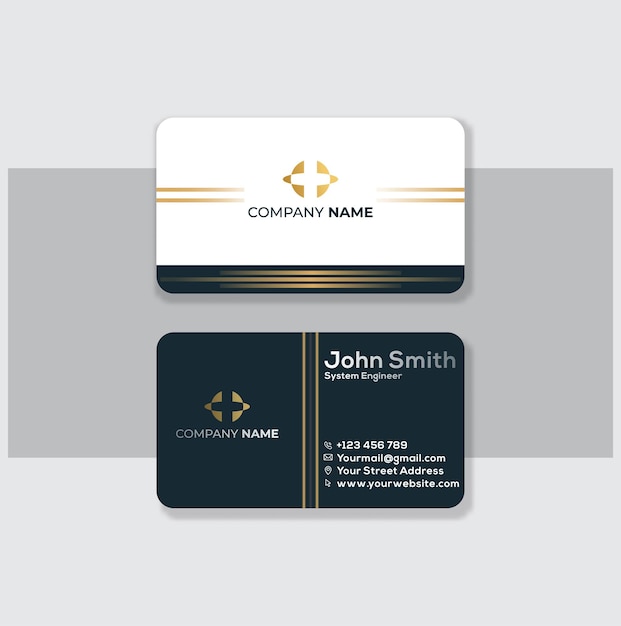 Professional elegant modern business card design template