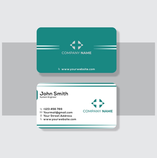 Professional elegant modern business card design template