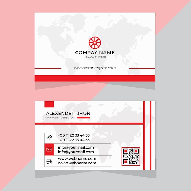 Professional elegant modern corporate business card design template print ready