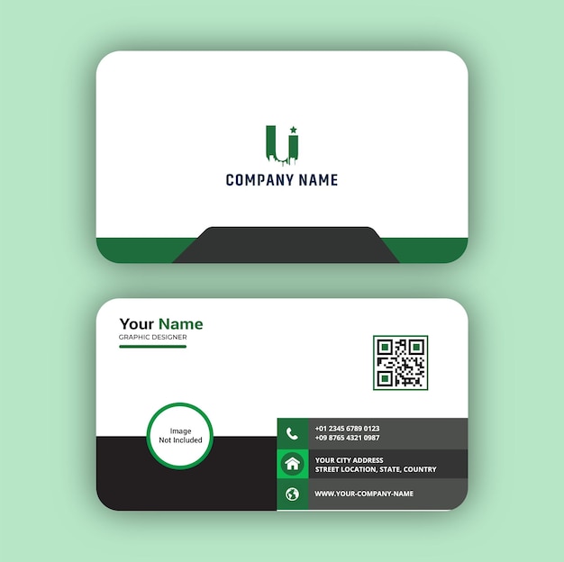 Professional elegant real state business card design print ready file