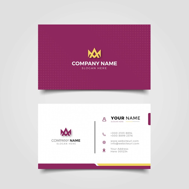 Professional Elegant red and white Modern Business Card Design Template