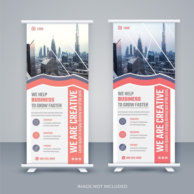 professional elegant roll up display standee for business presentation