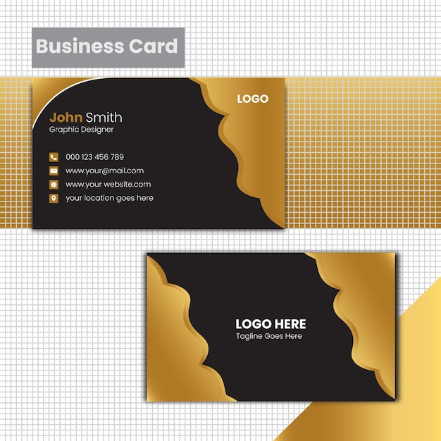 Vector professional elegant unique and modern shapes business card design template