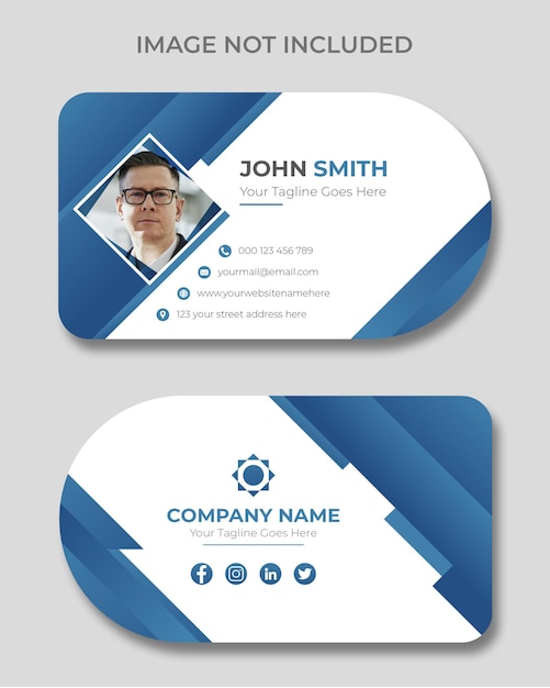 Professional Elegant Unique Shape Modern Business Card