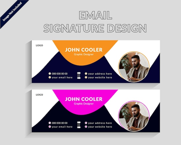 Professional email signature design or cover design template