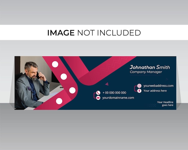 Professional email signature design template or email footer