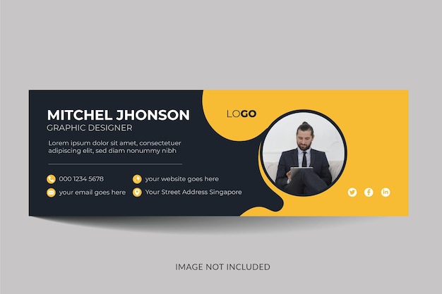 professional email signature or footer template