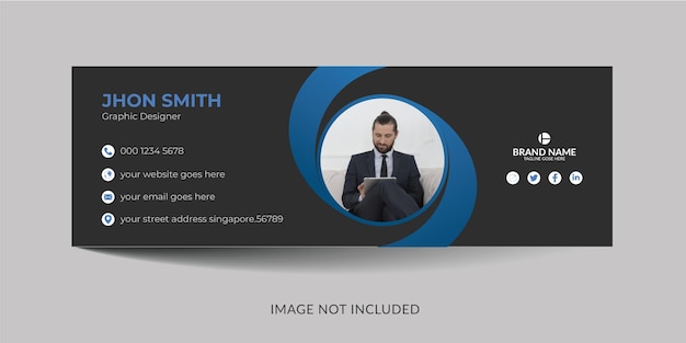 professional email signature or footer template