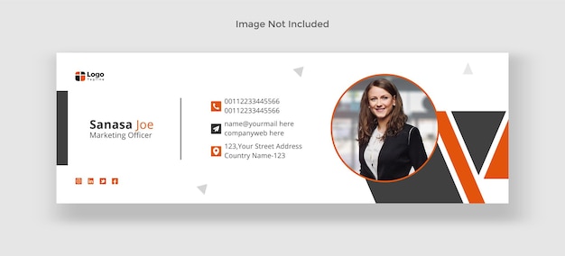 Professional Email Signature and Personal Email Footer Design Template Premium Vector