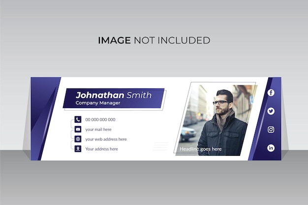 Professional Email signature template design or email footer