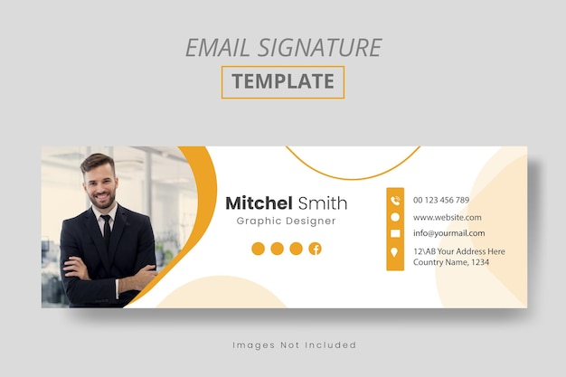 Professional email signature template design or facebook cover template