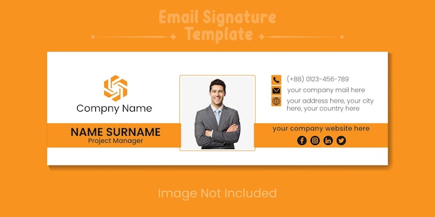 Professional email signature template free eps editable file