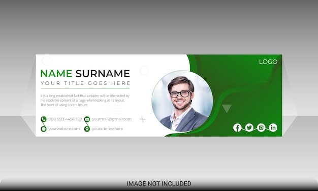 Professional email signature template