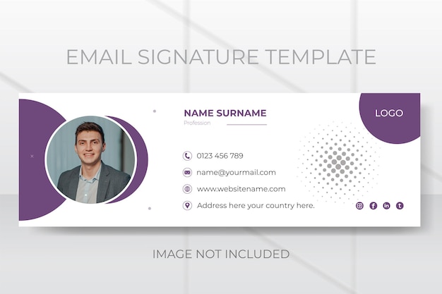 Professional email signature template