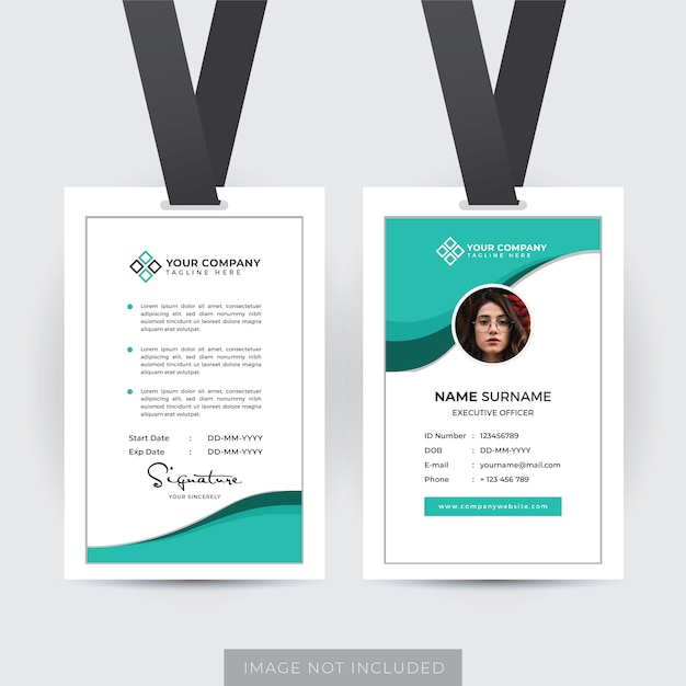 Professional Employee ID Card Template