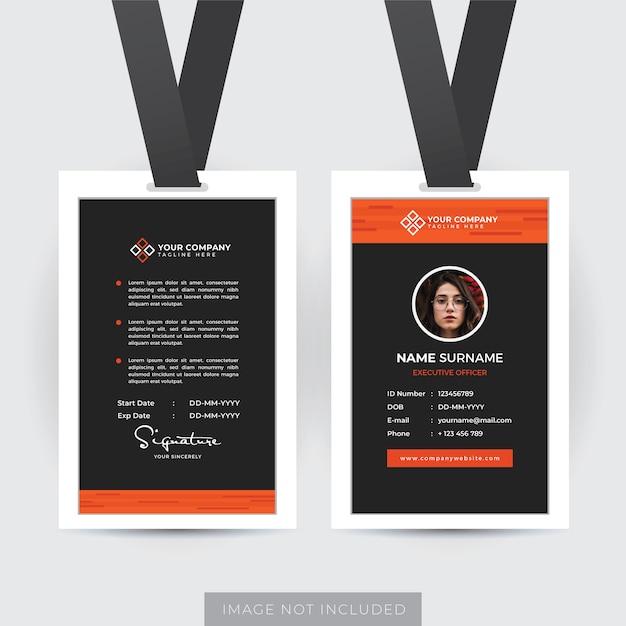 Professional Employee ID Card Template  