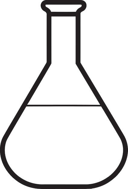 Vector professional erlenmeyer flask vector graphic with transparent background for easy integration in di