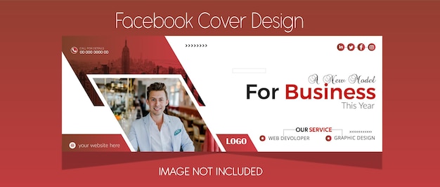 Professional facebook cover design template or email signature designDigital facebook cover design