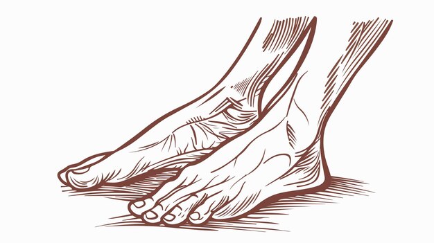 Vector professional foot massage procedure vector illustration