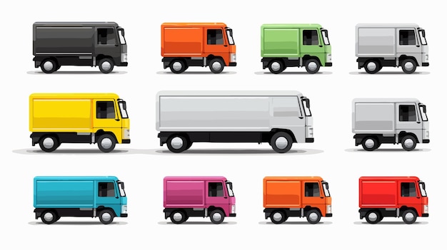 Vector professional goods transportation truck vector pictogram