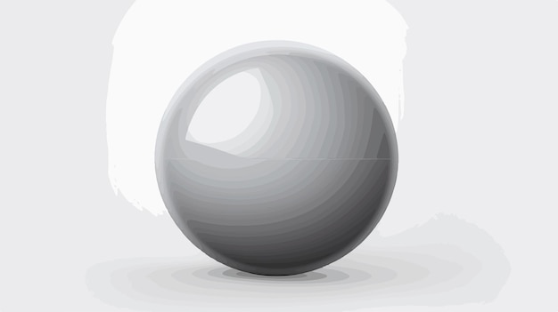 Vector professional gray bowling ball on white illustration