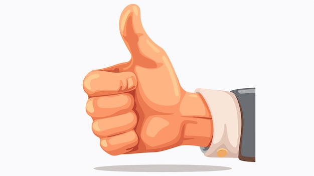 Vector professional hand gesturing thumb up and idea concept