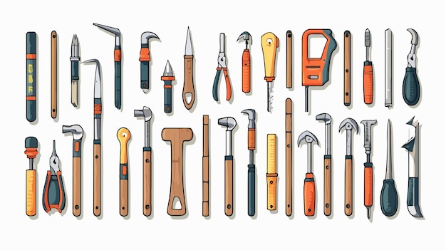 Professional Hand Tool Graphic Design Vector Illustration