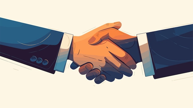 Vector professional handshake vector illustration for business meetings and agreements