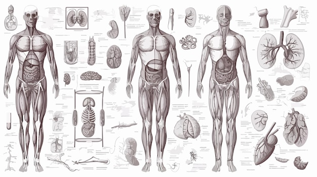 Vector professional healthcare and medical education illustration