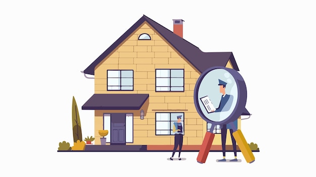 Vector professional home and building quality inspection for real estate