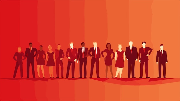 Vector professional human resources design on red background vector