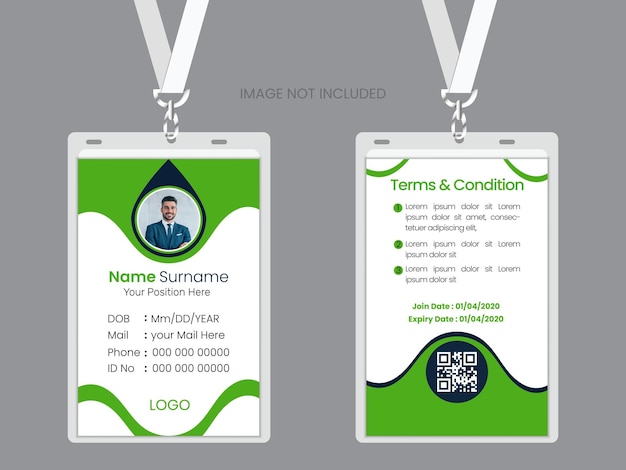 Professional ID Card Design template Mockup